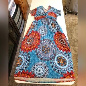 Colorful Plus Size Dress WITH POCKETS